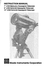 Meade LX50 Manual